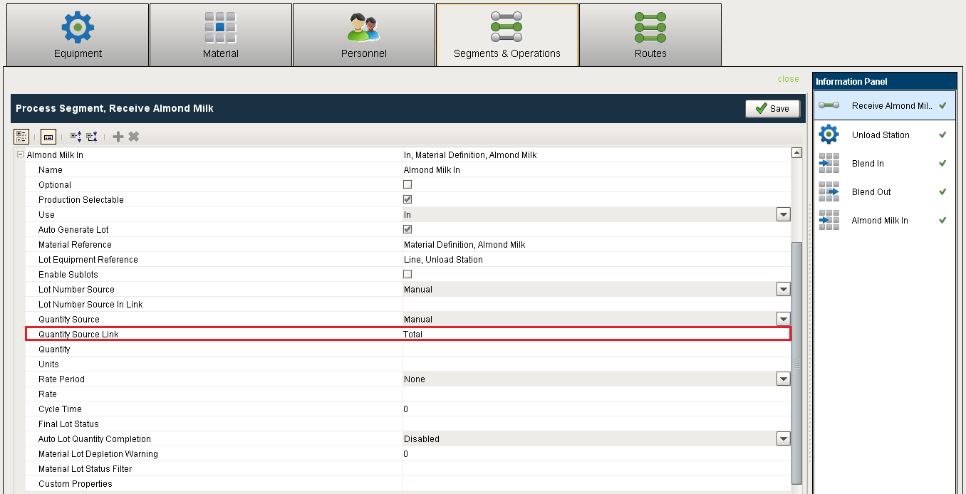 How to Configure a Process Segment for Lot Blending 3.0